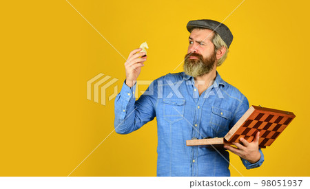 competition and strategy ideas. business challenge competition. man play chess game. concept of business strategy and tactic. strategy with chess figures. chess battle and victory. board game concept 98051937