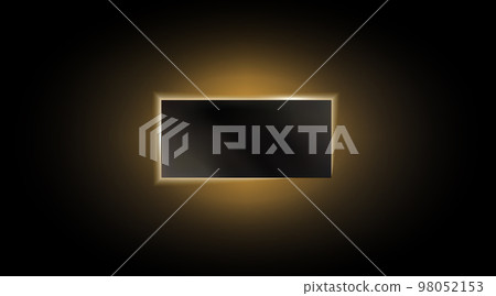 Vintage gold simple frame background. Beautiful golden style decorative border, isolated. Deco elegant art object. Empty copy space for decoration, photo, banner. Vector 98052153