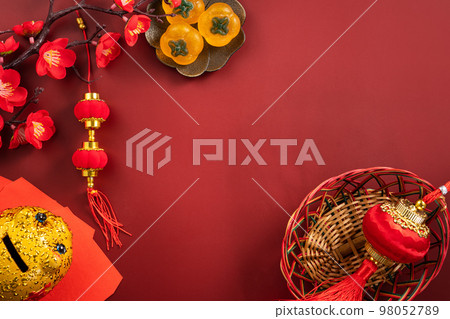 中國新年 過年 紅包 裝飾 背景 農曆新年 Chines new year background 中國新年 過年 紅包 裝飾 背景 農曆新年 Chines new year background 98052789