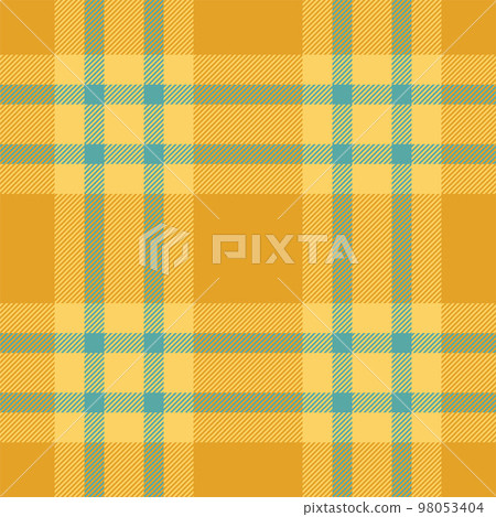 Plaid seamless pattern in orange. Check fabric texture. Vector textile print. Plaid seamless pattern in orange. Check fabric texture. Vector textile print. 98053404