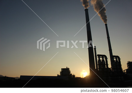 Entotsu 煙霧和彩色天空 SDGs 全球環境！山口縣周南市產業園區環境問題 98054607