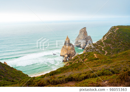 Praia Da Ursa Beach in summer day light 98055363