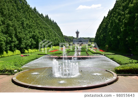 神奈川縣立相模原公園法式庭園和水杉樹 98055643