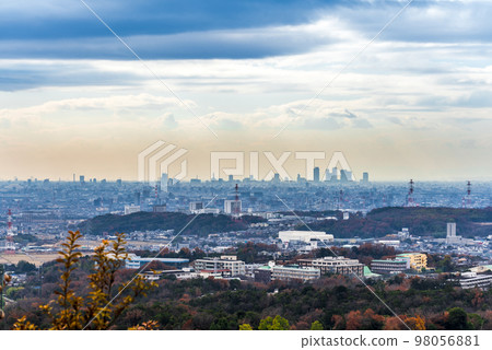 《Aichi Prefecture》View from Nishitakamoriyama, Kasugai City toward Nagoya City 98056881