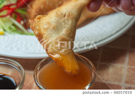 Fried dumplings wontons. Fried dumplings wontons. 98057859