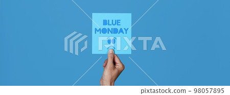 sign with the text blue monday, web banner 98057895