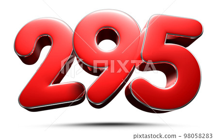 Number 295 red 3D. 98058283