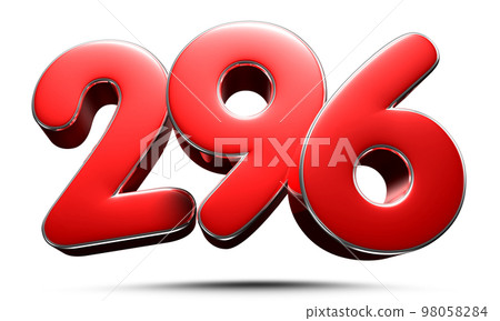 Number 296 red 3D. Number 296 red 3D. 98058284