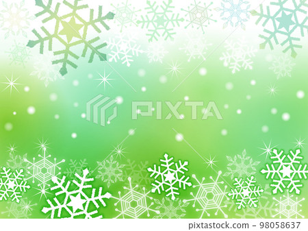 Glittering snowflake green Glittering snowflake green 98058637
