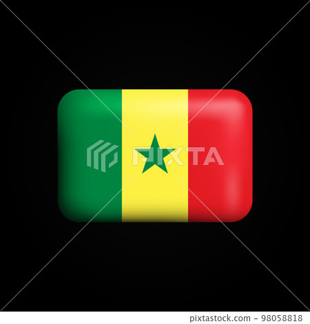Senegal Flag 3D Icon. National Flag of Senegal 98058818