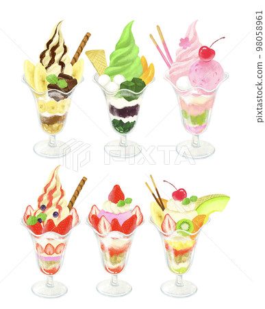 Set illustration of parfait 98058961