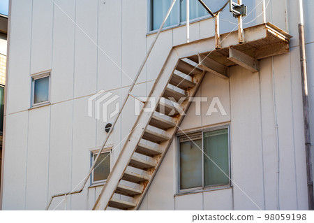 rusty exterior stairs 98059198