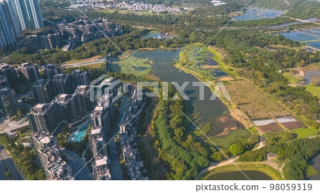 6 Jan 2022 the landscape of Fung Lok Wai Fish Pond 98059319