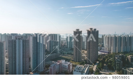 a landscape of Tin Shui Wai residential area 6 Jan 2023 98059801