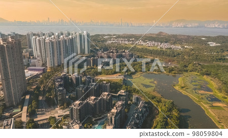 6 Jan 2022 the landscape of Fung Lok Wai Fish Pond 98059804