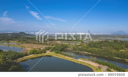 6 Jan 2023 the landscape of Fung Lok Wai Fish Pond 98059808