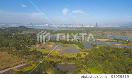 6 Jan 2023 the landscape of Fung Lok Wai Fish Pond 98059819