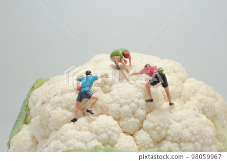 figures climber on Whole Cauliflower Vegetable 98059967
