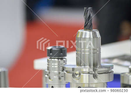 Close-up scene the new rough cutting tools for CNC milling machine. 98060230