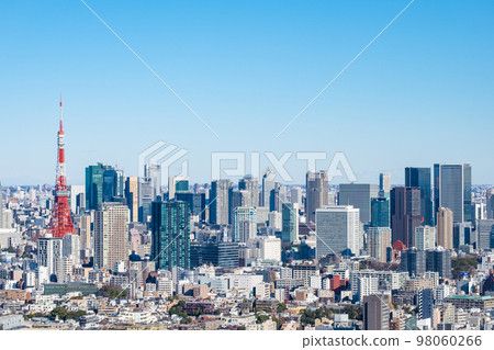 Tokyo Tower and buildings from Ebisu, Tokyo 98060266