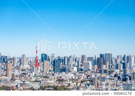 Tokyo Tower and cityscape from Ebisu, Tokyo 98060270