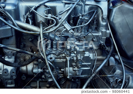 Part of the diesel engine of an old Mercedes. 98060441