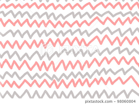 Background material of hand-drawn rough zigzag lines Background material of hand-drawn rough zigzag lines 98060804