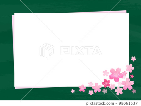 Chalkboard and Sakura message Chalkboard and Sakura message 98061537