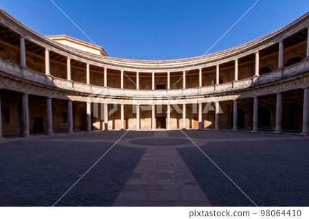 Interior of Palace of Charles V in Alhambra, Granada, Andalusia Interior of Palace of Charles V in Alhambra, Granada, Andalusia 98064410