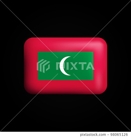 Maldives Flag 3D Icon. National Flag of Maldives Maldives Flag 3D Icon. National Flag of Maldives 98065126