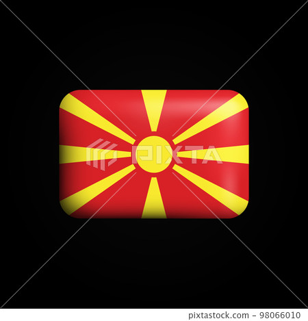 North Macedonia Flag 3D Icon. National Flag of North Macedonia 98066010