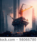 construction skyscraper building futuristic 98066780