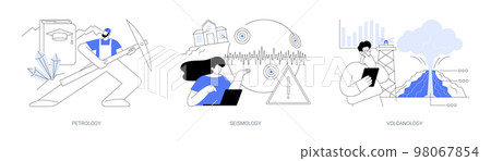 Geology science abstract concept vector illustrations. 98067854