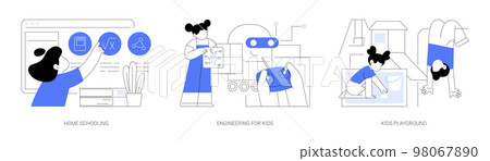 Kids development abstract concept vector illustrations. 98067890