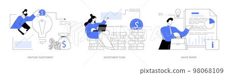 Startup financing abstract concept vector illustrations. 98068109
