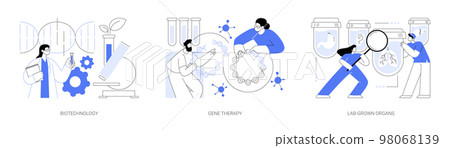 Bioengineering industry abstract concept vector illustrations. Bioengineering industry abstract concept vector illustrations. 98068139