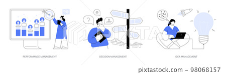 Business efficiency abstract concept vector illustrations. 98068157
