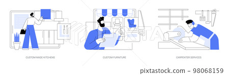 Home renovation abstract concept vector illustrations. 98068159