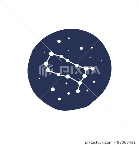 gemini constellation doodle icon, vector color line illustration gemini constellation doodle icon, vector color line illustration 98068481