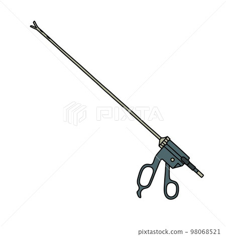 laparoscopic forceps doodle icon, vector color line illustration laparoscopic forceps doodle icon, vector color line illustration 98068521