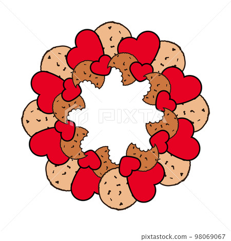 Cookies and hearts in form of frame with space 98069067