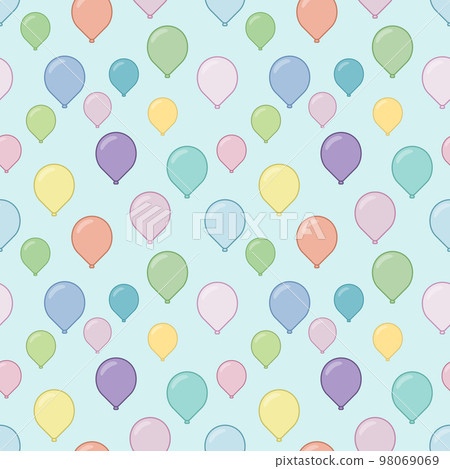 Seam less primitive background with party balloon 98069069