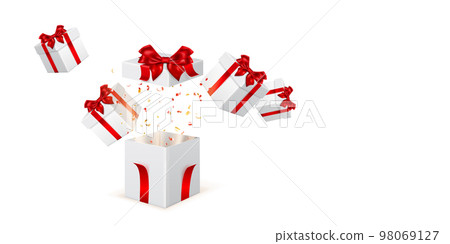 Illustration with gift boxes Illustration with gift boxes 98069127