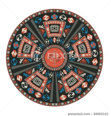 Kilim round design element 3 98069181
