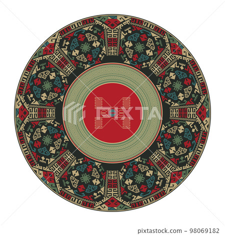 Kilim round design element 4 98069182