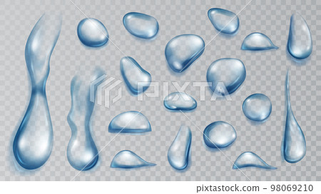 Translucent water drops 98069210