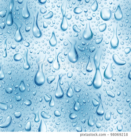 Seamless pattern of water drops Seamless pattern of water drops 98069218