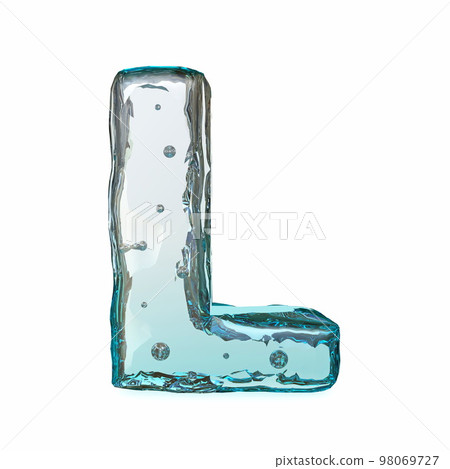 Blue ice font Letter L 3D Blue ice font Letter L 3D 98069727