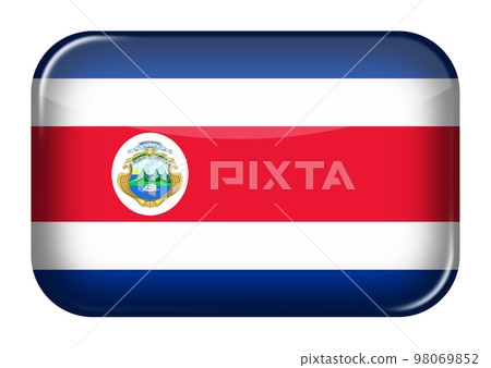 Costa Rica web icon rectangle button 3d illustration 98069852