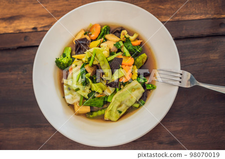 Stewed vegetables with tofu Balinese dish. Lifestyle Stewed vegetables with tofu Balinese dish. Lifestyle 98070019